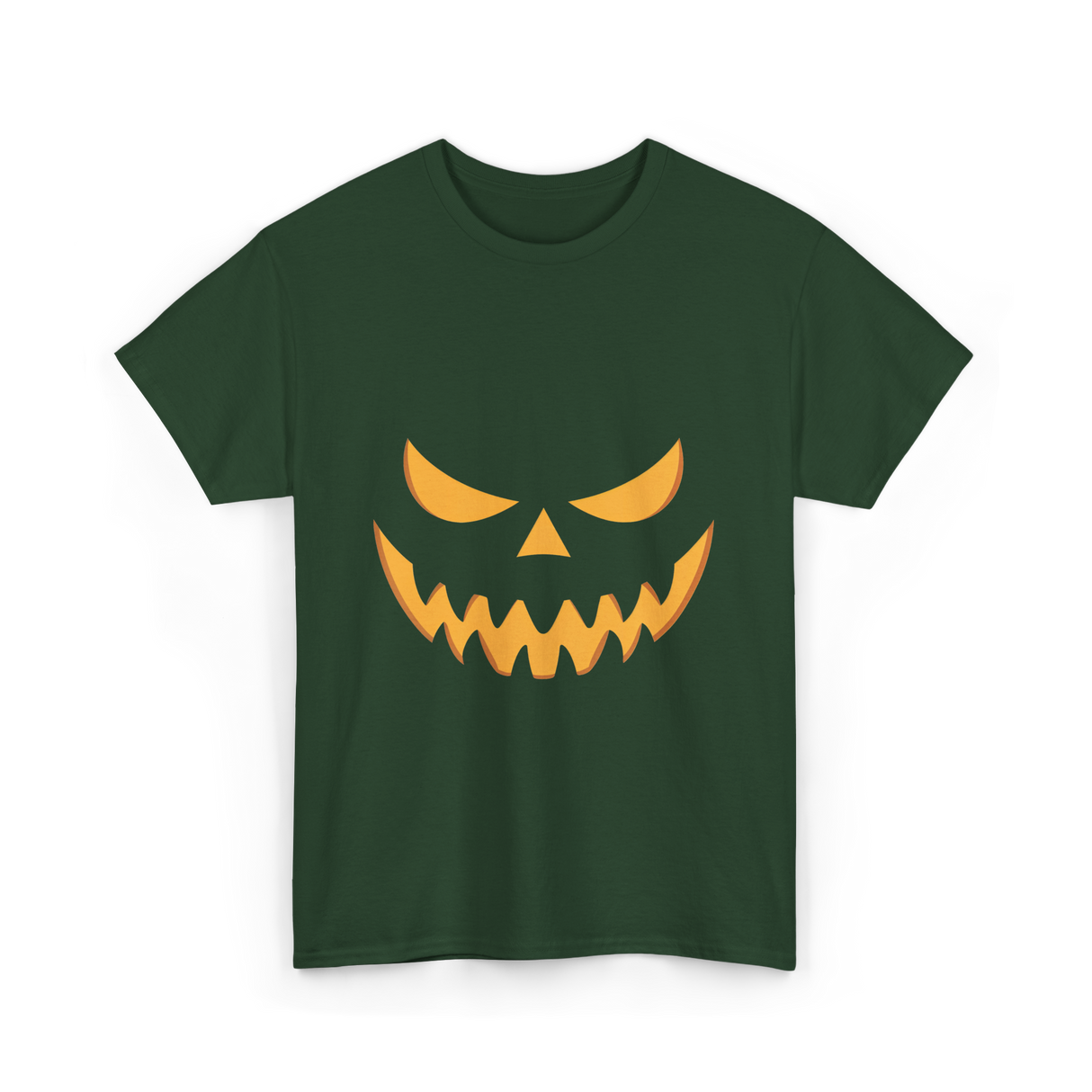 Halloween Pumpkin Face Costume T-Shirt - Forest Green