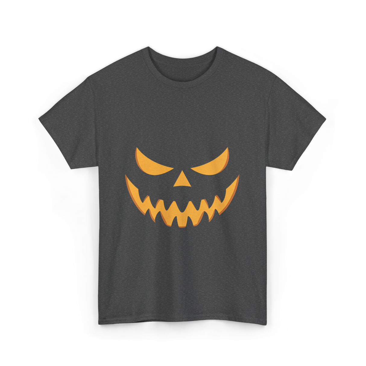 Halloween Pumpkin Face Costume T-Shirt - Dark Heather