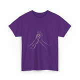 Hand and Paw Connection Animal T-Shirt - Purple