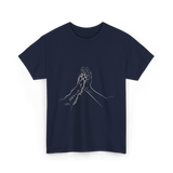 Hand and Paw Connection Animal T-Shirt - Navy