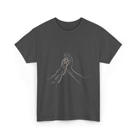 Hand and Paw Connection Animal T-Shirt - Dark Heather