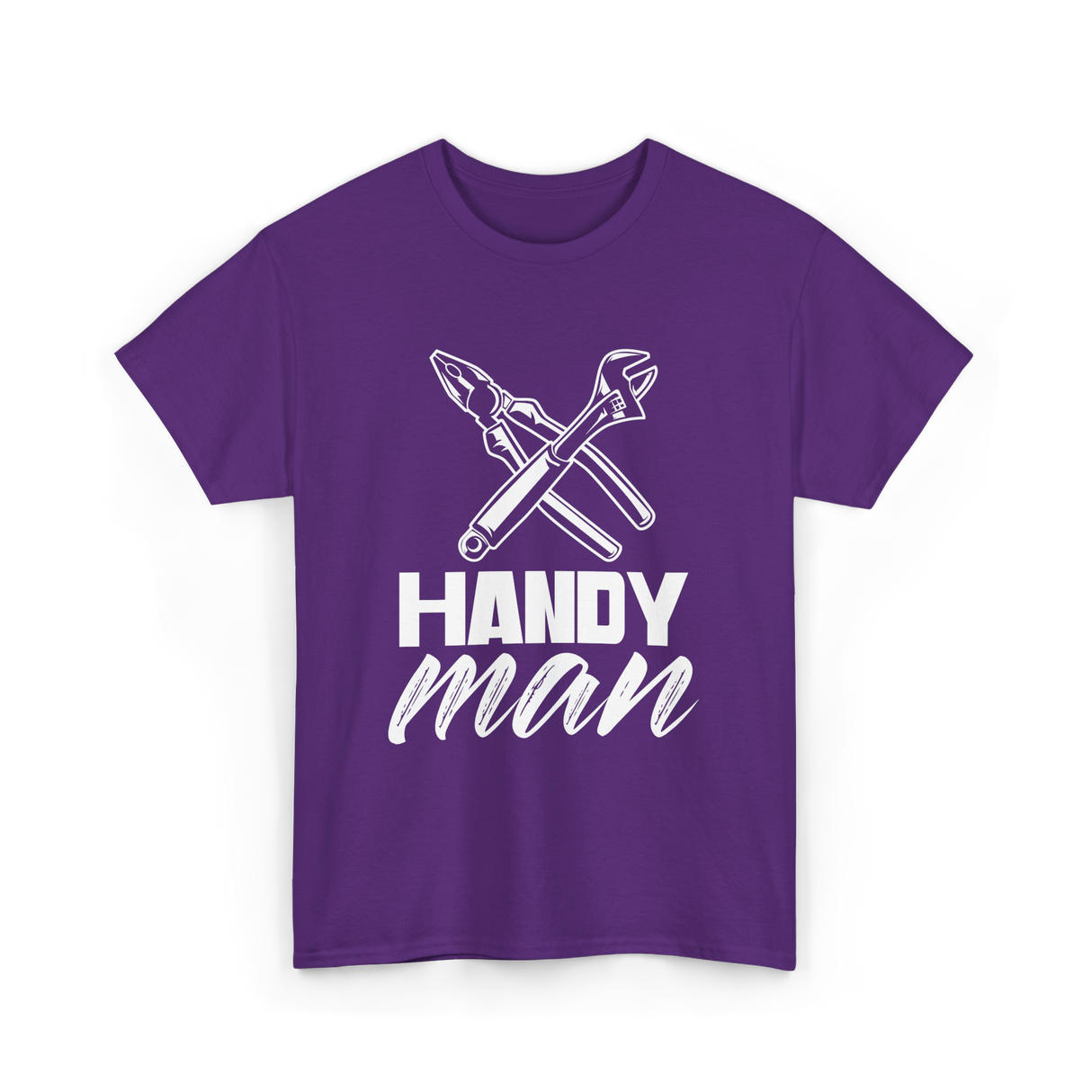 Handy Man Handyman Repairs Fixes T-Shirt - Purple