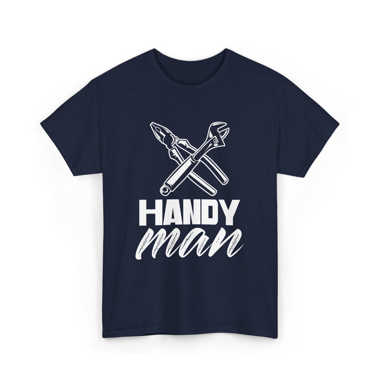 Handy Man Handyman Repairs Fixes T-Shirt - Navy