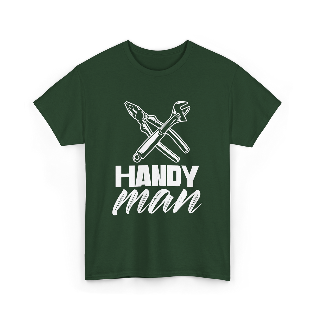 Handy Man Handyman Repairs Fixes T-Shirt - Forest Green