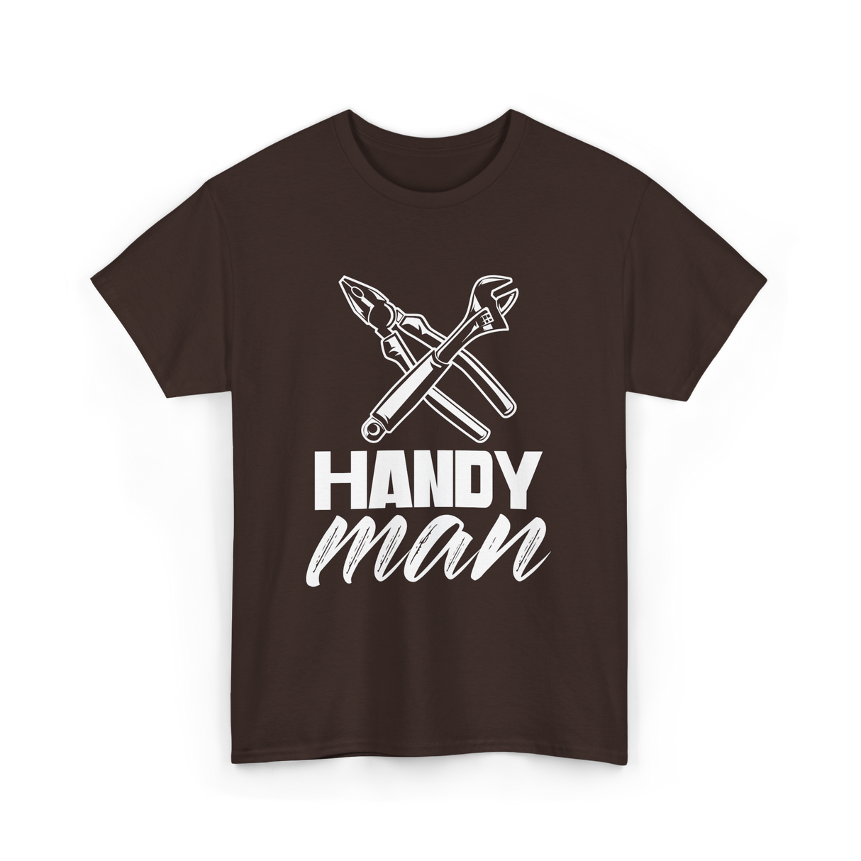 Handy Man Handyman Repairs Fixes T-Shirt - Dark Chocolate