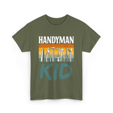 Handyman Kid Tools Tinkerer T-Shirt - Military Green