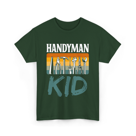 Handyman Kid Tools Tinkerer T-Shirt - Forest Green