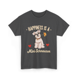 Happiness is a Mini Schnauzer Dog T-Shirt - Dark Heather