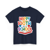 Happy 100th Day School Celebration T-Shirt - Navy