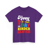 Happy 1st Day Kindergarten Kids T-Shirt - Purple