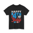 Happy 4th of July Independence T-Shirt - Black