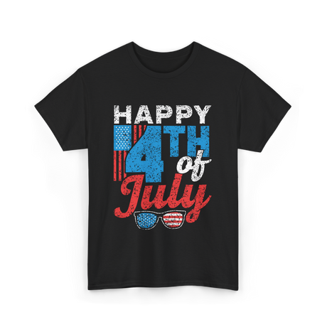 Happy 4th of July Independence T-Shirt - Black