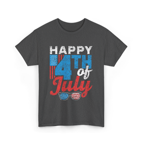 Happy 4th of July Independence T-Shirt - Dark Heather