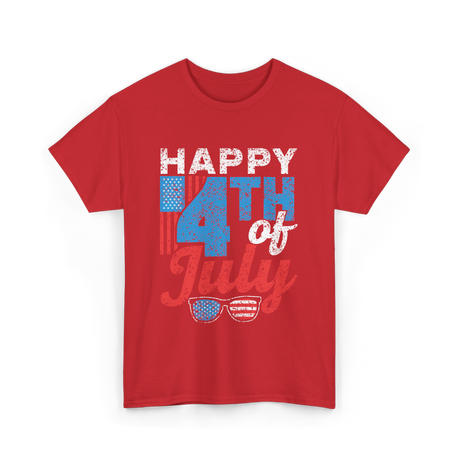 Happy 4th of July Independence T-Shirt - Red