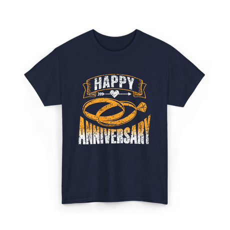 Happy Anniversary Anniversary Celebration T-Shirt - Navy