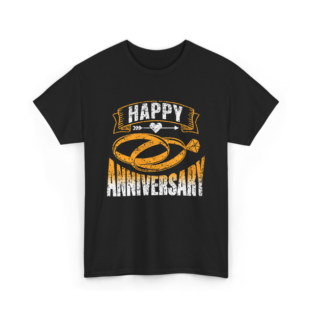 Happy Anniversary Anniversary Celebration T-Shirt - Black