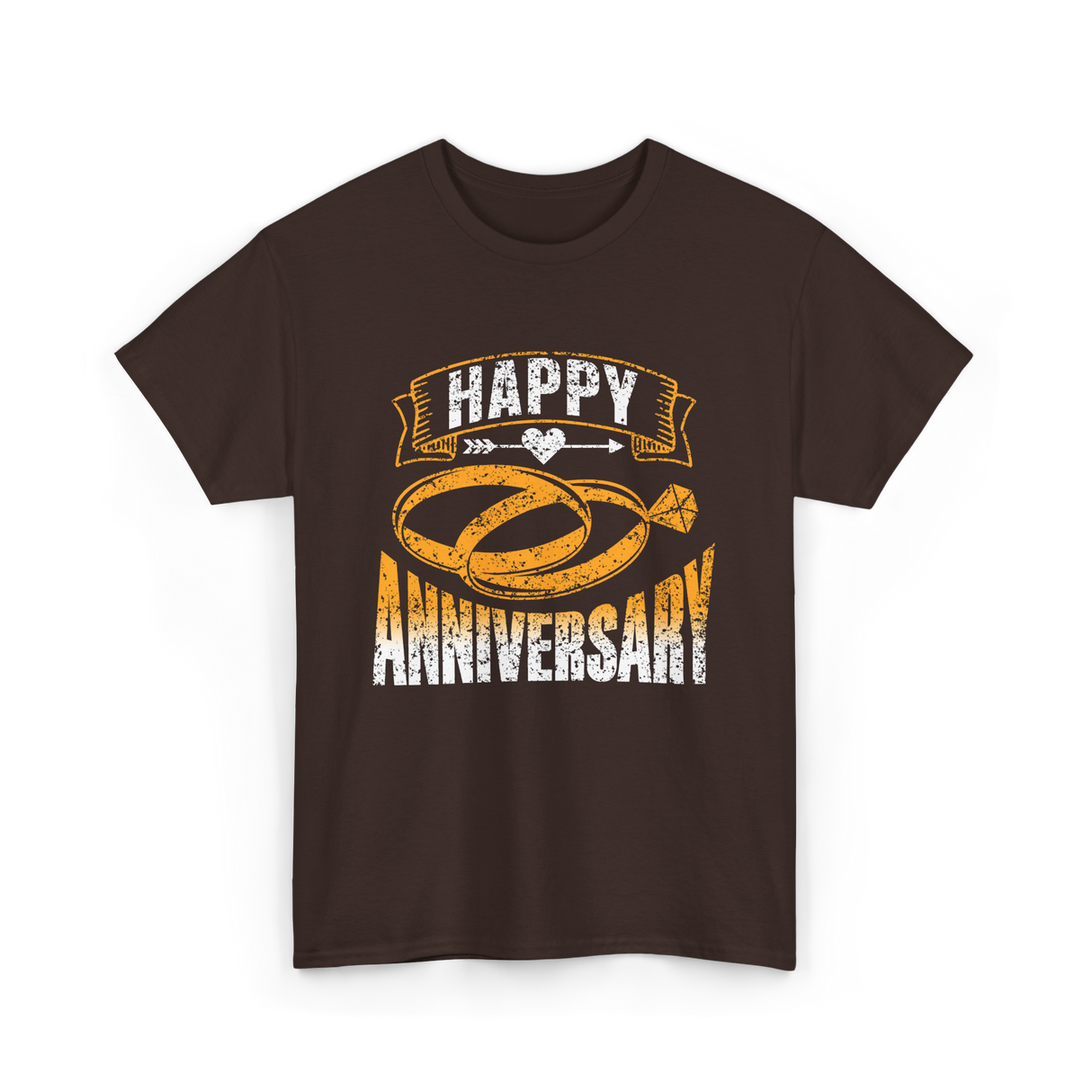 Happy Anniversary Anniversary Celebration T-Shirt - Dark Chocolate