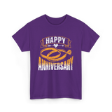 Happy Anniversary Anniversary Celebration T-Shirt - Purple