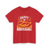 Happy Anniversary Anniversary Celebration T-Shirt - Red