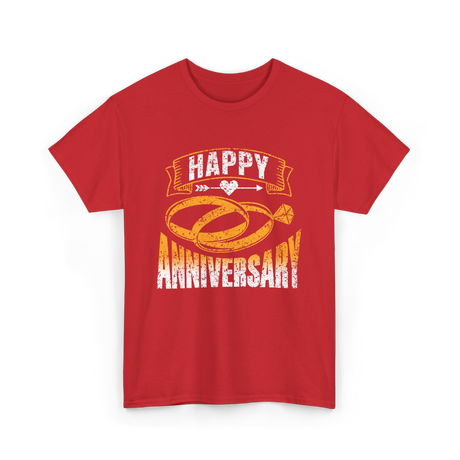 Happy Anniversary Anniversary Celebration T-Shirt - Red