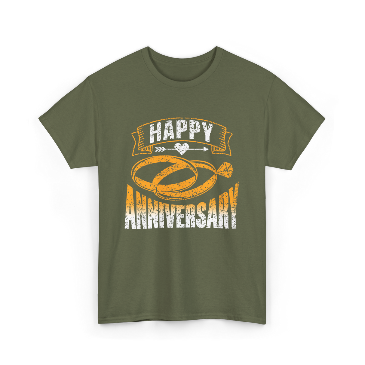 Happy Anniversary Anniversary Celebration T-Shirt - Military Green