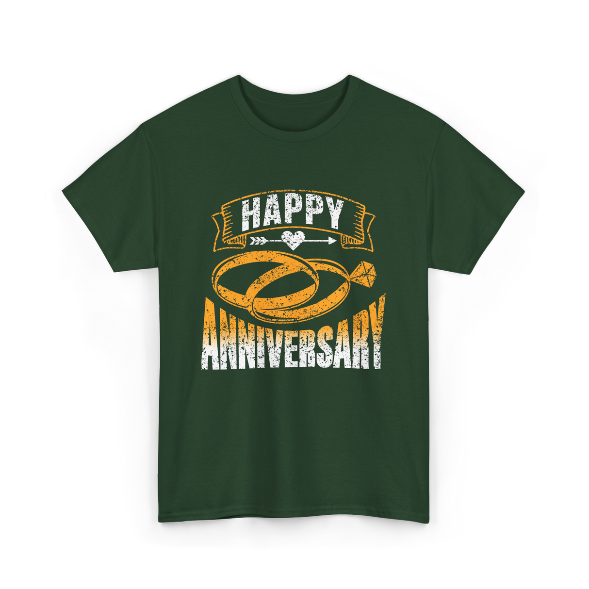 Happy Anniversary Anniversary Celebration T-Shirt - Forest Green