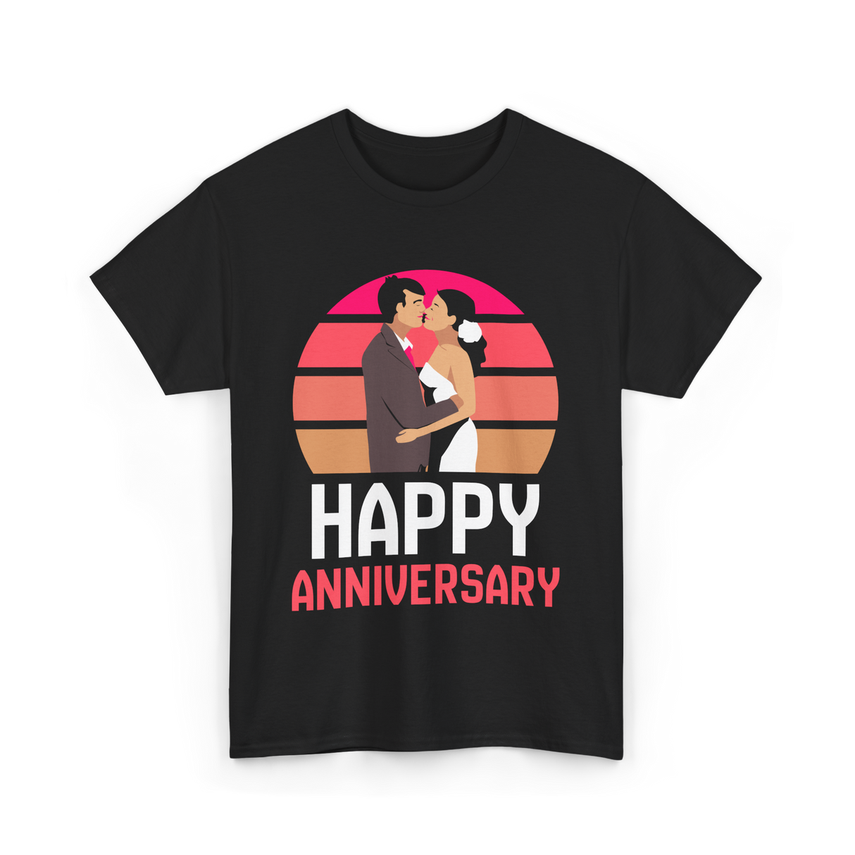 Happy Anniversary Anniversary Love T-Shirt - Black