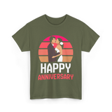 Happy Anniversary Anniversary Love T-Shirt - Military Green