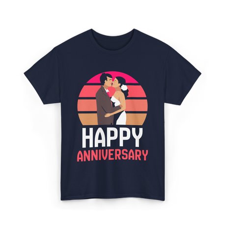 Happy Anniversary Anniversary Love T-Shirt - Navy