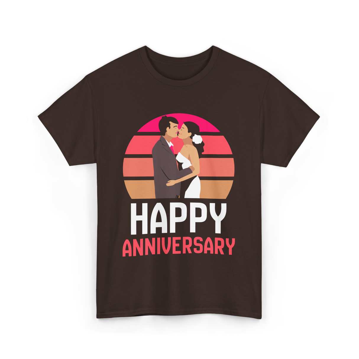 Happy Anniversary Anniversary Love T-Shirt - Dark Chocolate