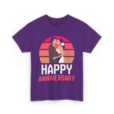 Happy Anniversary Anniversary Love T-Shirt - Purple