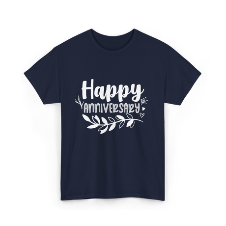 Happy Anniversary Anniversary Wedding T-Shirt - Navy