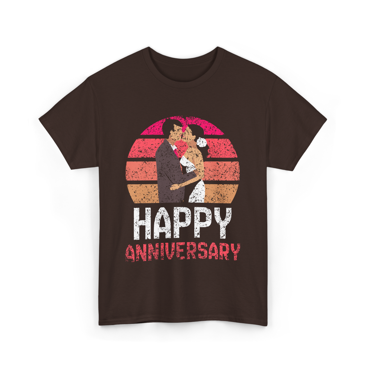 Happy Anniversary Marriage T-Shirt - Dark Chocolate