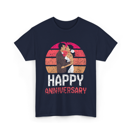 Happy Anniversary Marriage T-Shirt - Navy