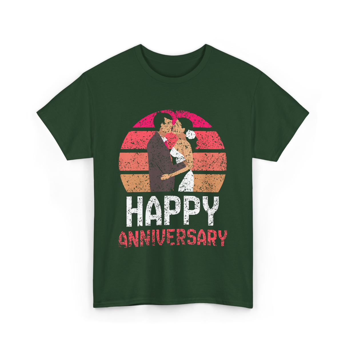 Happy Anniversary Marriage T-Shirt - Forest Green