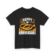 Happy Anniversary Rings Wedding T-Shirt - Black