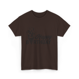 Happy Birthday Celebration Birthday T-Shirt - Dark Chocolate