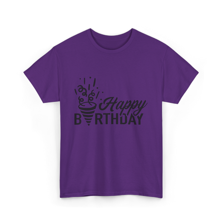 Happy Birthday Celebration Birthday T-Shirt - Purple