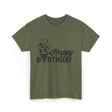 Happy Birthday Celebration Birthday T-Shirt - Military Green