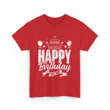 Happy Birthday To Me Celebration T-Shirt - Red