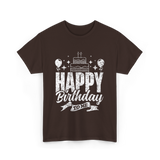 Happy Birthday To Me Celebration T-Shirt - Dark Chocolate