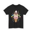 Happy Birthday To Me Ice Cream T-Shirt - Black