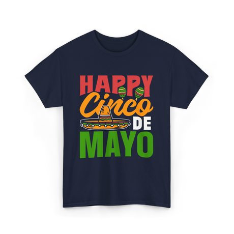 Happy Cinco de Mayo Celebration T-Shirt - Navy