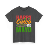 Happy Cinco de Mayo Celebration T-Shirt - Dark Heather