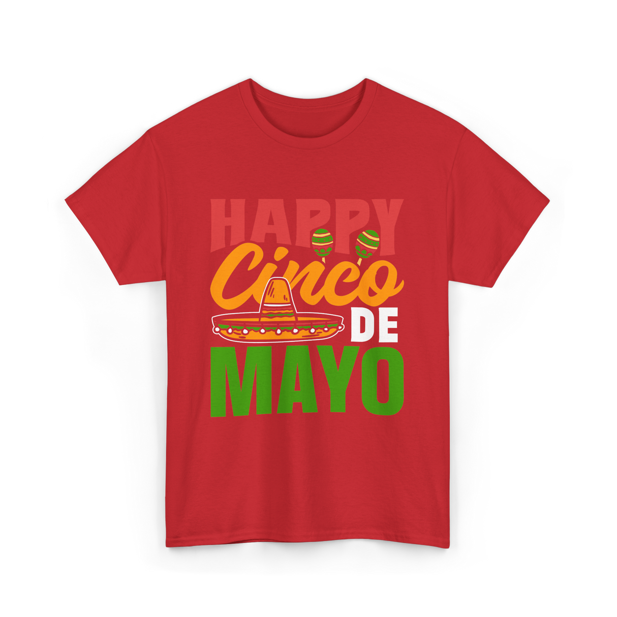 Happy Cinco de Mayo Celebration T-Shirt - Red