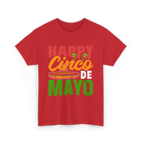 Happy Cinco de Mayo Celebration T-Shirt - Red