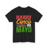 Happy Cinco de Mayo Celebration T-Shirt - Black