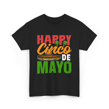 Happy Cinco de Mayo Celebration T-Shirt - Black