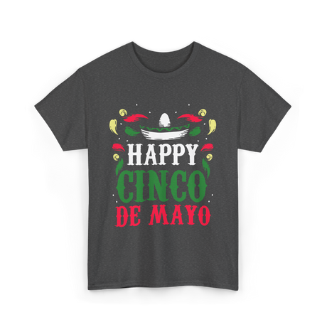 Happy Cinco De Mayo Celebration T-Shirt - Dark Heather