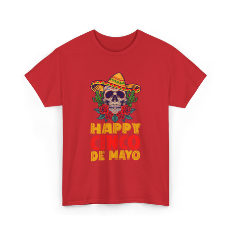 Happy Cinco De Mayo Fiesta T-Shirt - Red